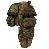 Преміум плитоноска Warmor Gen.6 PRO MAX з захистом шиї та плечей і балістичний фартух. МУЛЬТИКАМ. ПІКСЕЛЬ