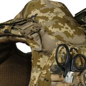 Преміум плитоноска Warmor Gen.6 PRO MAX v2 з максимальним набором підсумків, захистом шиї та модульним фартухом для захисту паху. Піксель. МУЛЬТИКАМ