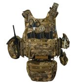 Преміум плитоноска Warmor Gen.6 Pro Max v2 з максимальним набором підсумків. Піксель. МУЛЬТИКАМ