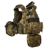 Преміум плитоноска Warmor Gen.6 Pro Max v2 з максимальним набором підсумків. Піксель. МУЛЬТИКАМ