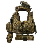 Преміум плитоноска Warmor Gen.6 Pro Max v2 з максимальним набором підсумків. Піксель. МУЛЬТИКАМ