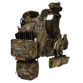 Преміум набір індивідуального захисту: Шолом FAST + Плитоноска Warmor Gen.6 PRO MAX v2 з максимальним набором підсумків Мультикам + Бронеплити 6 класу ДСТУ Мультикам