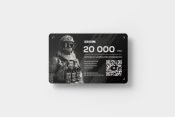 Подарунковий сертифікат-карта Global Ballistics на суму 20000 гривень