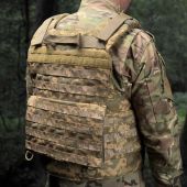 Тактична плитоноска Warmor Gen.4 піксель зі збільшеною площею захисту та швидким бічним і верхнім скиданням (без плит)