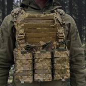 Тактичний жилет - плитоноска (чохол) Warmor Gen.3 піксель з підсумками під магазини та швидким бічним і верхнім скиданням (без плит)