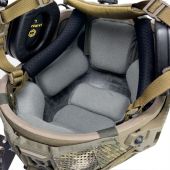 Комплект тактичний шолом Sestan-Busch Helmet BK-ACH-HC, навушники Earmor М32, посилені кріплення типу «чебурашка», кавер, колір койот ХL (60-64 см)