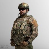 Бронежилет 6-го класу з захистом боків та паху Warmor Gen.5 Pro MAX. Мультикам. Розмір S-XL (регулюється)