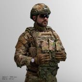Бронежилет 6-го класу з захистом боків та паху 2 класу Warmor Gen.5 Pro MAX. Мультикам. Розмір S-XL (регулюється)