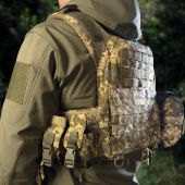 Бронежилет у повній комплектації з бронеплитами у кольорі Піксель: полегшені керамічні пластини 6 класу захисту ДСТУ + плитоноска Warmor gen.3 Max піксель