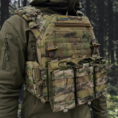 Бронежилет 6-го класу з підсумками під магазини АК. Мультикам. Вага 6.2 кг.