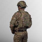 Бронежилет 6 класу Warmor gen.3 Pro Max з додатковим балістичним захистом 1 класу боків, паху + балістичний фартух збільшеного розміру та суперлегкими керамічними бронеплитами (2,5 кг). Мультикам. Чорна