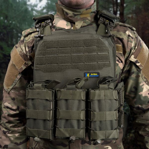 Плитоноска ARES Gen.2 МАХ ОЛИВА + 7 підсумків