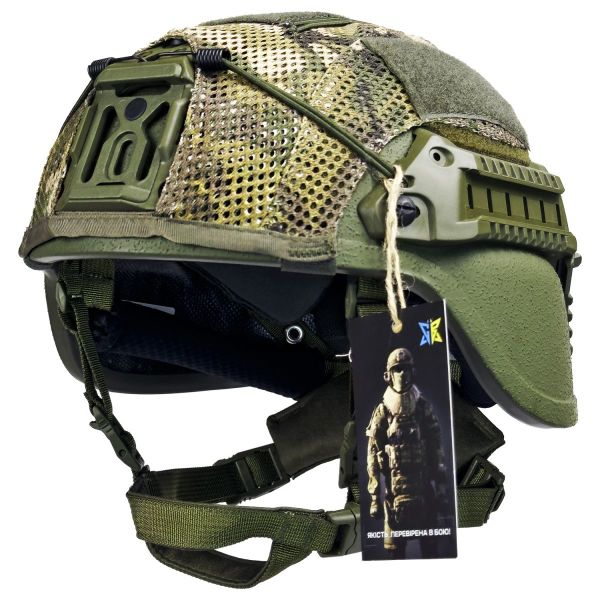 Балістичний шолом з вухами Sestan-Busch Helmet NIJ IIIА BK-ACH-MC Олива XL (60-64 см)
