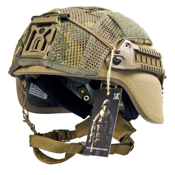 Балістичний шолом з вухами Sestan-Busch Helmet NIJ IIIА BK-ACH-MC Койот  XL (60-64 см)