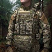 Бронежилет у повній комплектації з сталевими бронеплитами: пластини Armox 4 класу захисту ДСТУ + плитоноска Warmor gen.3 Max мультикам