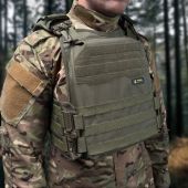Плитоноска с верхним и боковым быстрым сбросом Ares gen.2. Олива.