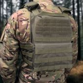 Плитоноска с верхним и боковым быстрым сбросом Ares gen.2. Олива.
