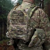 Бронежилет у повній комплектації з сталевими бронеплитами: пластини Armox 4 класу захисту ДСТУ + плитоноска Warmor gen.3 Max мультикам