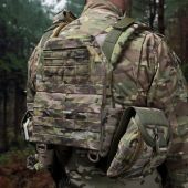 Бронежилет у повній комплектації з полегшеними керамічними плитами: керамічні пластини 6 класу захисту ДСТУ + плитоноска Warmor gen.3 Max мультикам