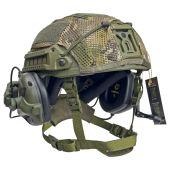 Комплект тактичний шолом Sestan-Busch Helmet BK-ACH-HC, Олива, навушники Earmor М32 і посилені кріплення типу "чебурашка", кавер L (58-62 см)