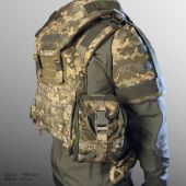 Тактичний жилет - плитоноска Warmor Gen.3 Max Pro піксель із захистом шиї, плечей і фартухом за 1 класом ДСТУ 8782:2018