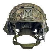 Комплект тактичний шолом Sestan-Busch Helmet BK-ACH-HC, Олива, навушники Earmor М32 і посилені кріплення типу "чебурашка", кавер L (58-62 см)