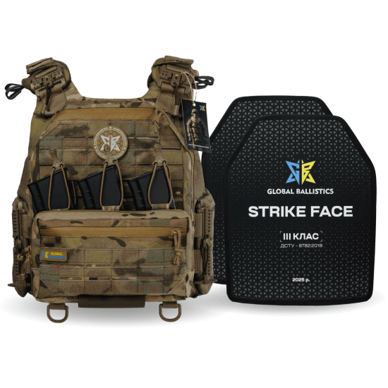 Бронежилет WARMOR Gen 6 + Combo Pack під 3 магазини AK/AR. Мультикам. 3 класу захисту ДСТУ МУЛЬТИКАМ