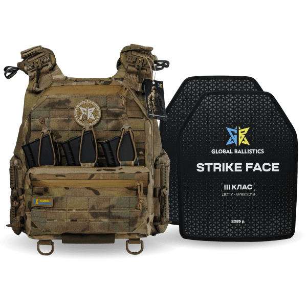Бронежилет WARMOR Gen 6 + Combo Pack під 3 магазини AK/AR. Мультикам. 3 класу захисту ДСТУ ПІКСЕЛЬ