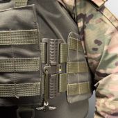 Тактична плитоноска Warmor Gen.4 олива зі збільшеною площею захисту та швидким бічним і верхнім скиданням (без плит)