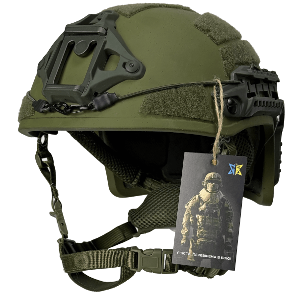 Тактичний суперлегкий шолом FAST KRAKEN Lite 1,1 кг Олива