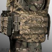 Тактична плитоноска Warmor Gen.4 піксель зі збільшеною площею захисту, підсумками під магазини та швидким бічним і верхнім скиданням (без плит)