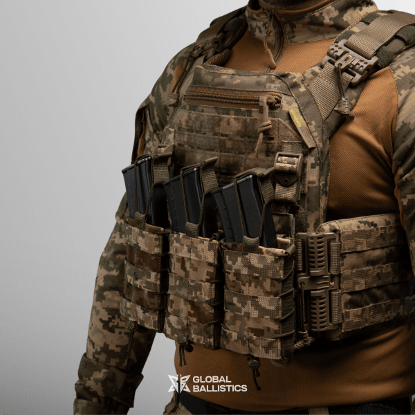 Тактичний жилет - плитоноска (чохол) Warmor Gen.3 піксель з підсумками під магазини та швидким бічним і верхнім скиданням (без плит)