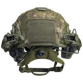 Комплект тактичний шолом Sestan-Busch Helmet BK-ACH-HC, Олива, навушники Earmor М32 і посилені кріплення типу "чебурашка", кавер L (58-62 см)