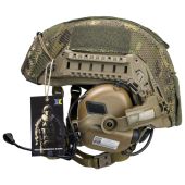 Комплект тактичний шолом Sestan-Busch Helmet BK-ACH-HC, навушники Earmor М32, посилені кріплення типу «чебурашка», кавер, колір койот ХL (60-64 см)