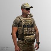 Базовий набір індивідуального захисту: шолом FAST + плитоноска з набором підсумків + комплект плит 6 кл  ДСТУ  Мультикам Мультикам