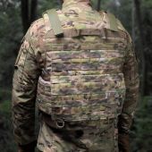 Тактична плитоноска Warmor Gen.4 мультикам зі збільшеною площею захисту та швидким бічним і верхнім скиданням (без плит)