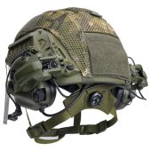 Комплект тактичний шолом Sestan-Busch Helmet BK-ACH-HC, Олива, навушники Earmor М32 і посилені кріплення типу "чебурашка", кавер L (58-62 см)