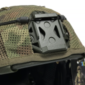 Кевларовий шолом ARCH Combatant Pro HighCut (високий виріз) олива з каверами Мультикам та активними навушниками Earmor M32  L (57-60 см)