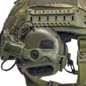 Комплект тактичний шолом Sestan-Busch Helmet BK-ACH-HC, Олива, навушники Earmor М32 і посилені кріплення типу "чебурашка", кавер L (58-62 см)