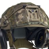 Комплект тактичний шолом Sestan-Busch Helmet BK-ACH-HC, навушники Earmor М32, посилені кріплення типу «чебурашка», кавер, колір койот ХL (60-64 см)