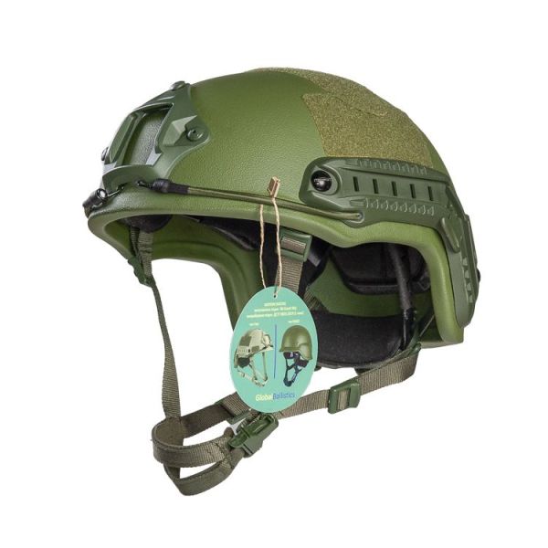 Шолом FAST Future Assault Shell Helmet NIJ IIIA олива з покращеними вставками