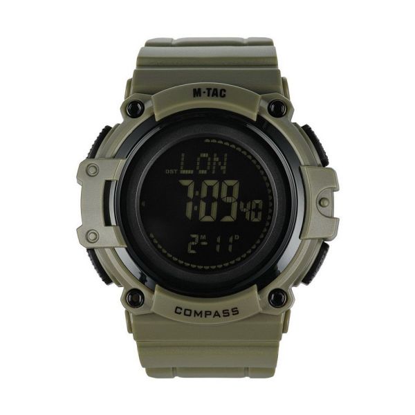 Тактичний годинник з компасом 2233 Army M-Tac. Олива