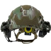 Шолом FAST мультикам з навушниками Earmor M32/M31 і кріпленнями "чебурашка"