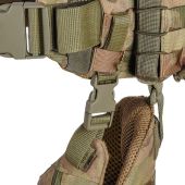Комплект пояс WARBELT з м'яким балістичним захистом, захистом ніг за 1 класом ДСТУ та 4-ма підсумками під магазини АК. Мультикам