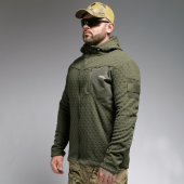 Флісова мілітарі кофта HexaGon Олива від Global Ballistics L