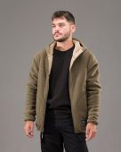 Двостороння флісова куртка IANOS SHERPA 2-в-1 Хаки L