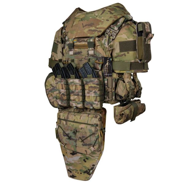 Плитоноска Warmor Gen.3 Pro Max МУЛЬТИКАМ + Захист шиї, плечей, фартух та 9 підсумків