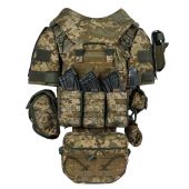Плитоноска Warmor Gen.3 Pro Max ПІКСЕЛЬ + Захист шиї, плечей та 9 підсумків