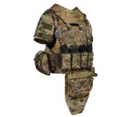 Бронежилет в максимальній комплектації: плитоноска Warmor gen.4 Max + балістичний захист боків, паху (фартух), плечей, шиї + полегшені керамічні пластини 6 класу захисту ДСТУ Чорний