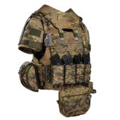 Плитоноска Warmor Gen.4 Max МУЛЬТИКАМ + Захист шиї, плечей та 10 підсумків Мультикам